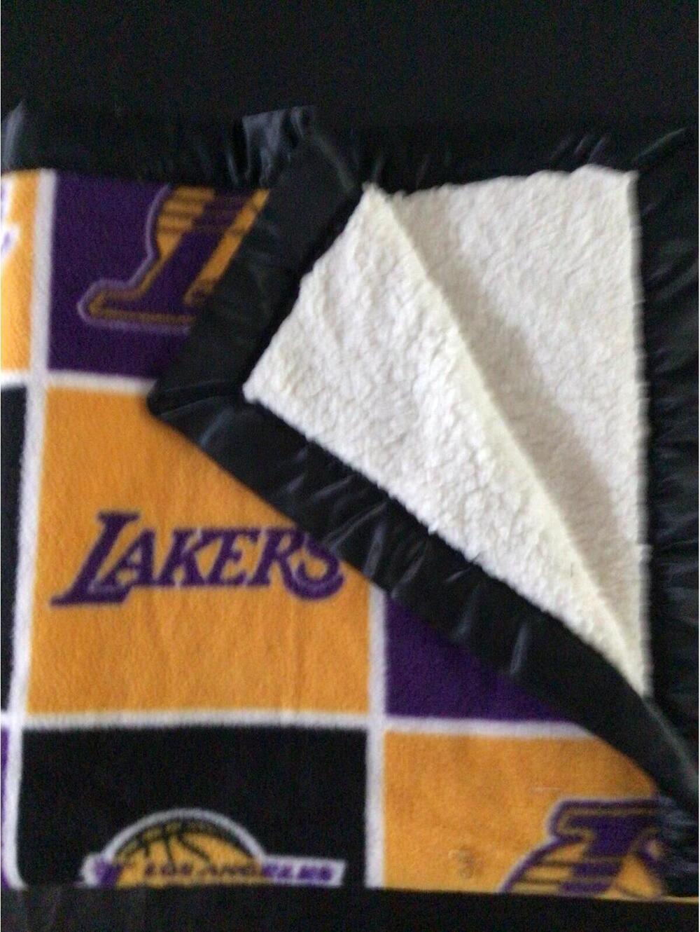 Los Angeles LAKERS Custom Baby blanket 38”x28”